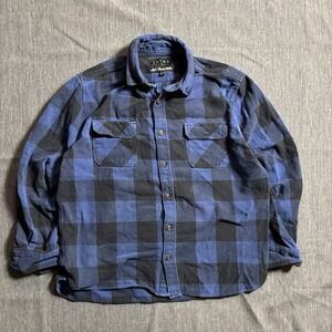 Jachs New York blue and black flannel shirt - XL